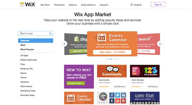 Wix Review App Market