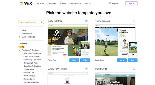Wix Review Templates