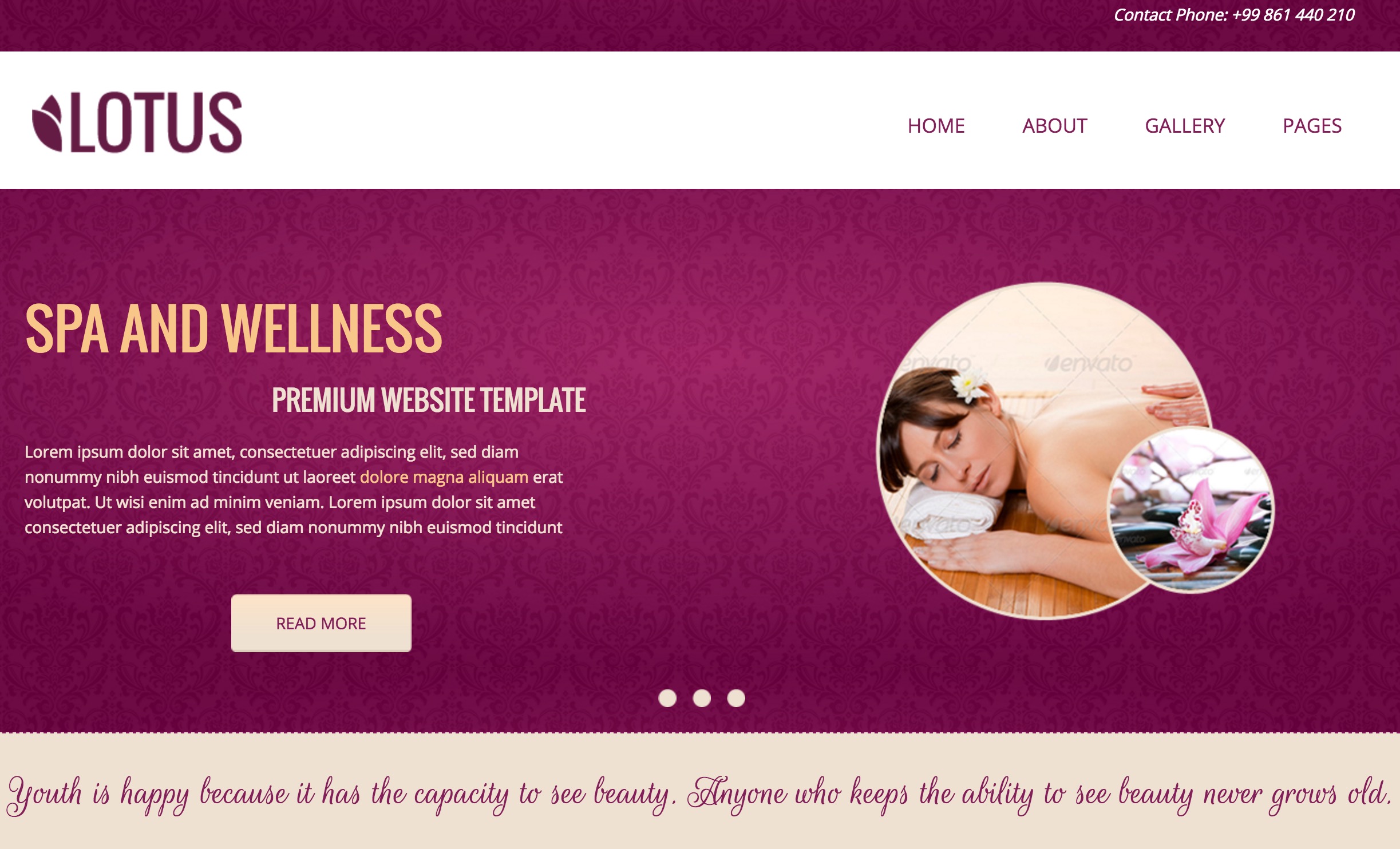 Lotus - Spa & Wellness Concrete5 Theme