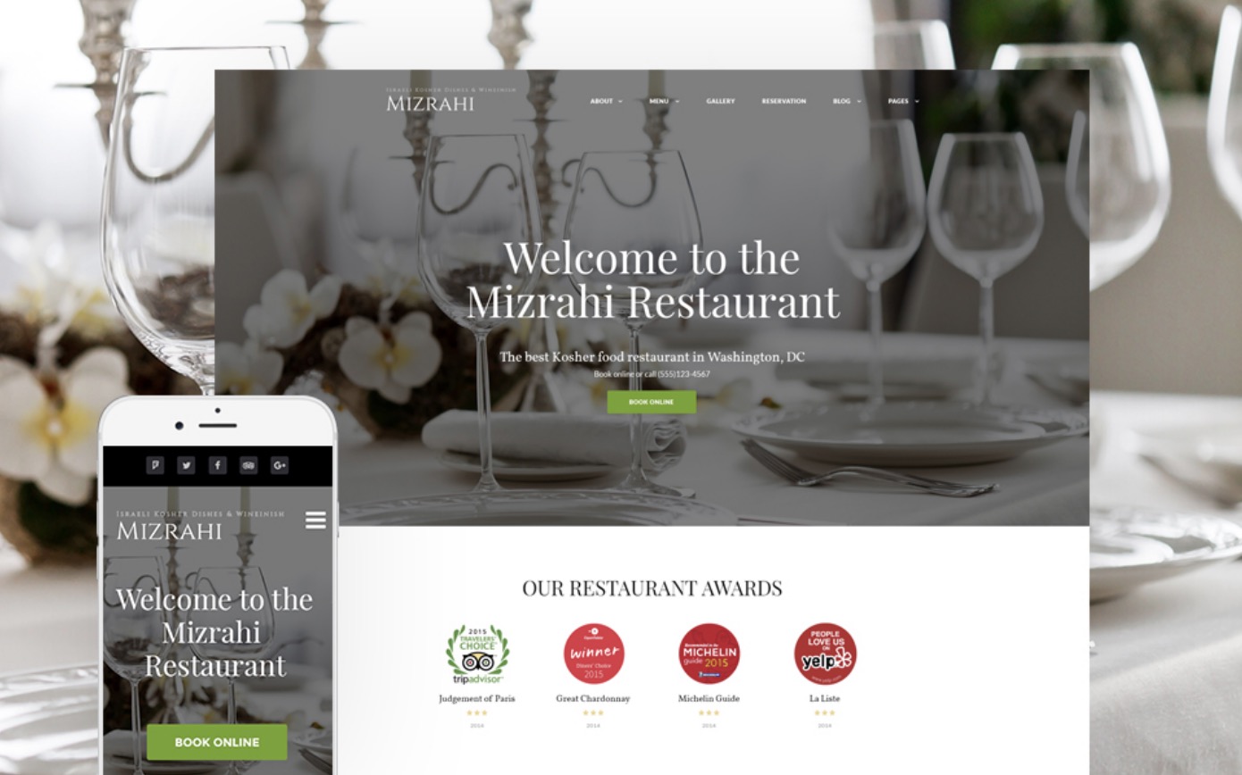 Kosher Restaurant WordPress Site