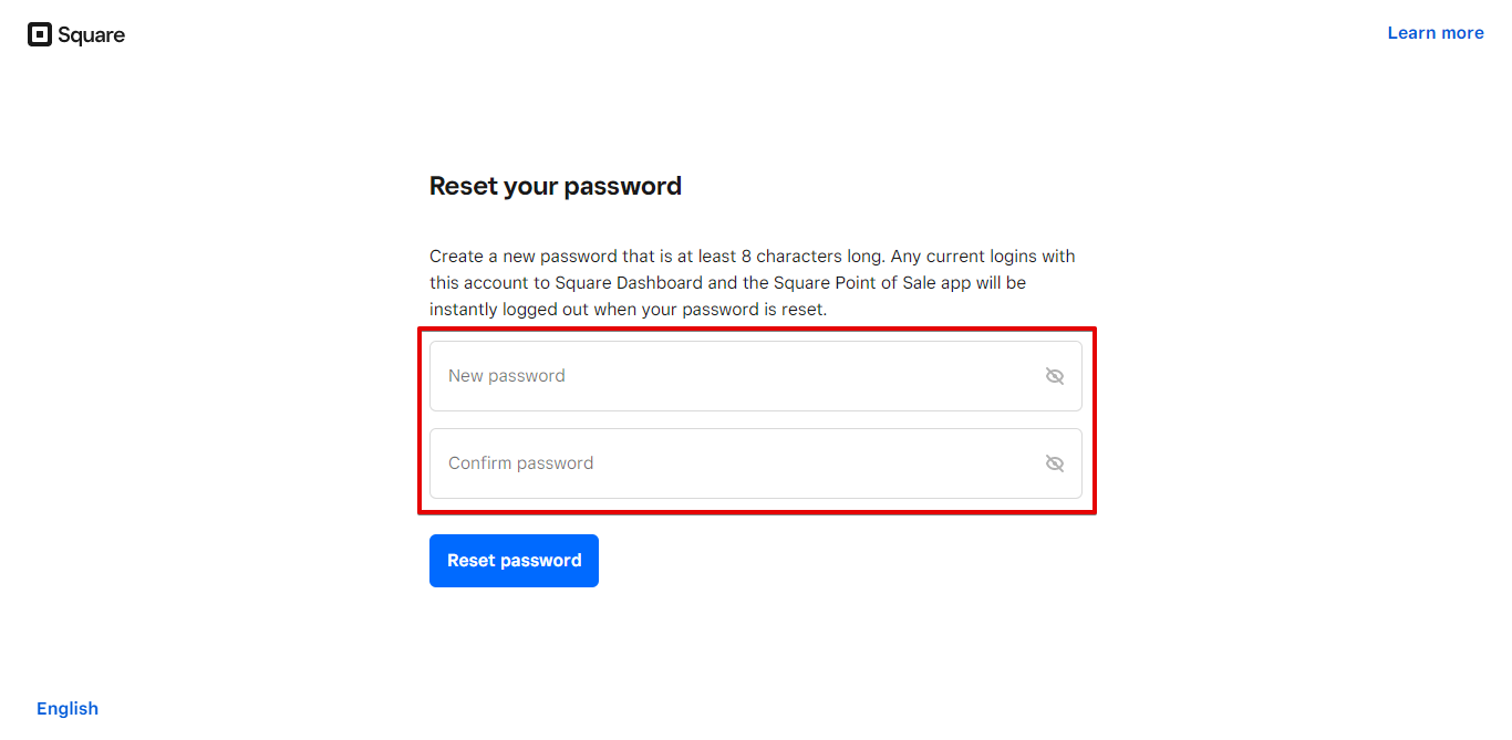 Resetting your Password