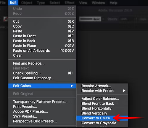 convert rgb image to cmyk in illustrator