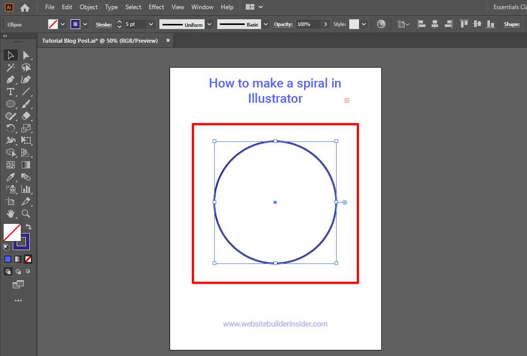 First create a circle in Illustrator