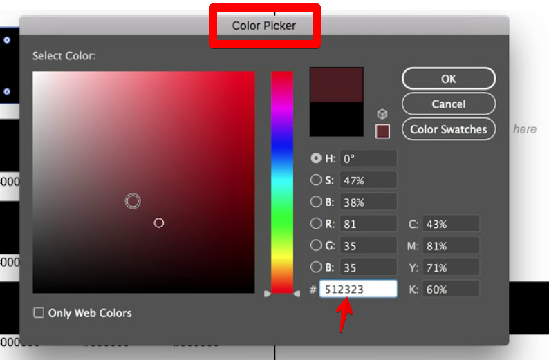 Using Hex codes in Adobe Illustrator