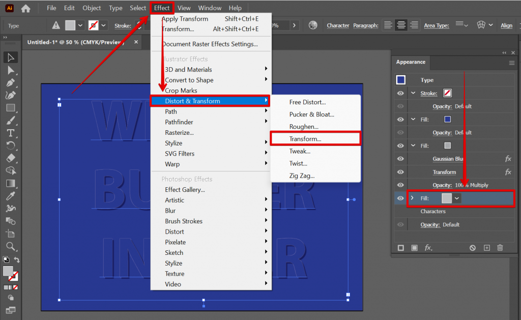 How do you emboss in Illustrator?
