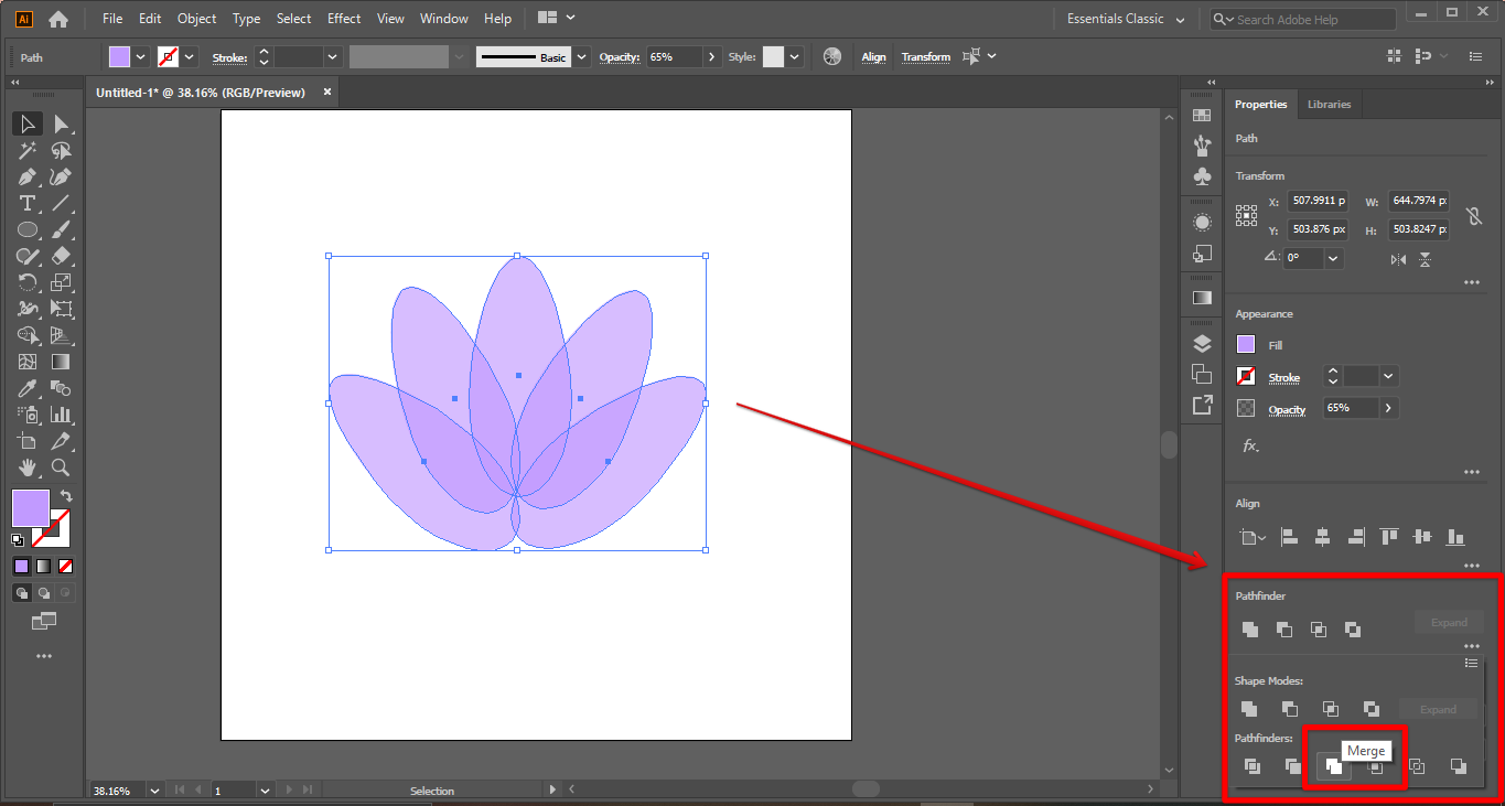 In the Illustrator pathfinder tool select the merge option