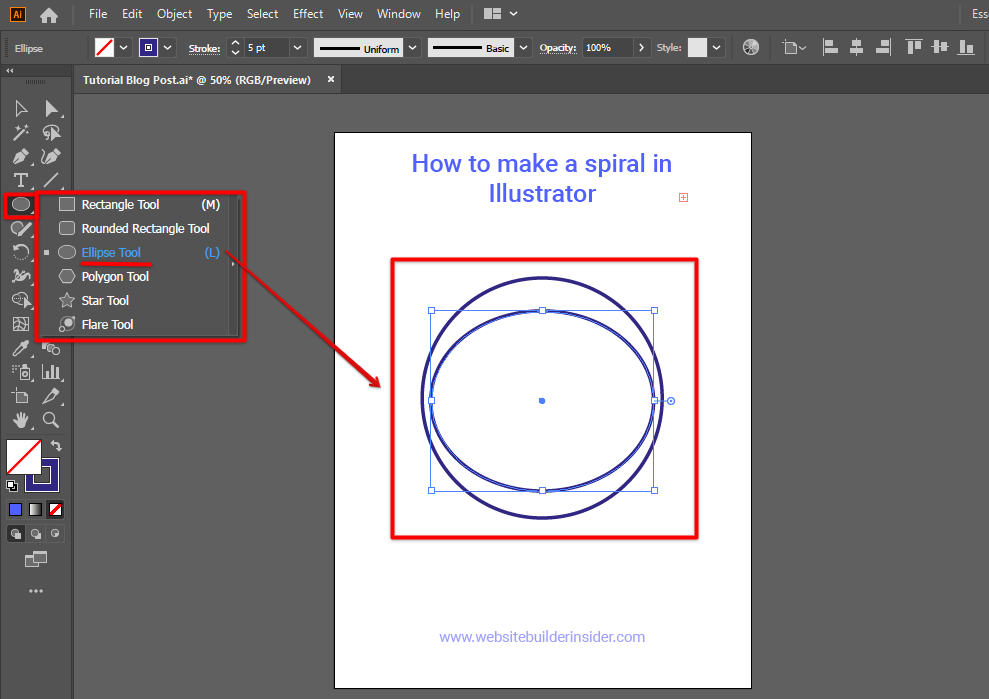 Use Illustrator ellipse tool to create a freeform shape
