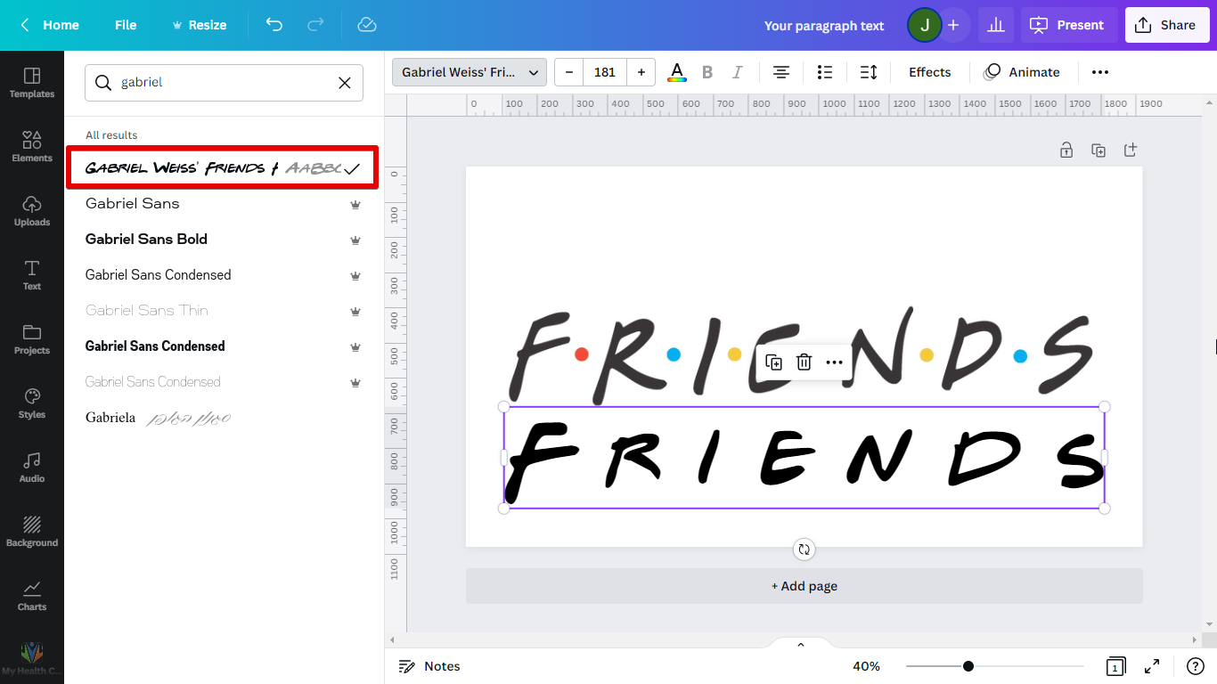 1. Friends Logo Font