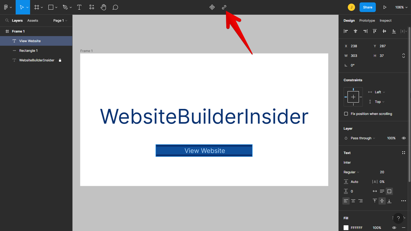 1. Adding link to the button with text overlay