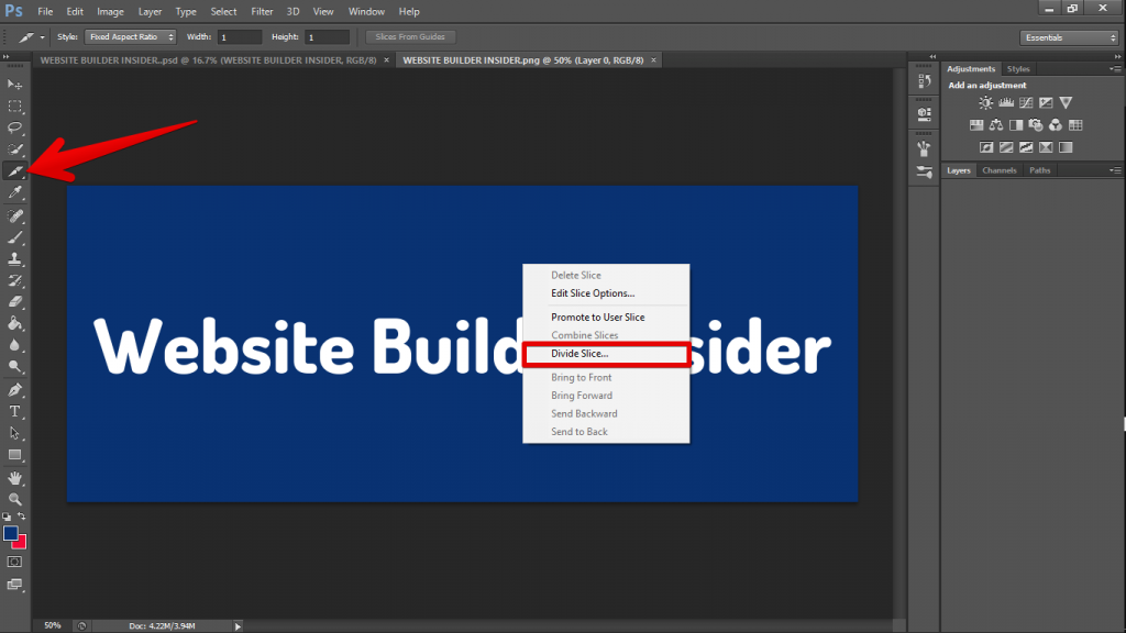 How Do I Use the Slice Tool in