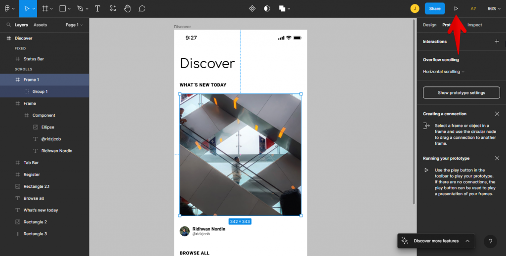 How Do I Make a Horizontal Scroll in Figma Prototype