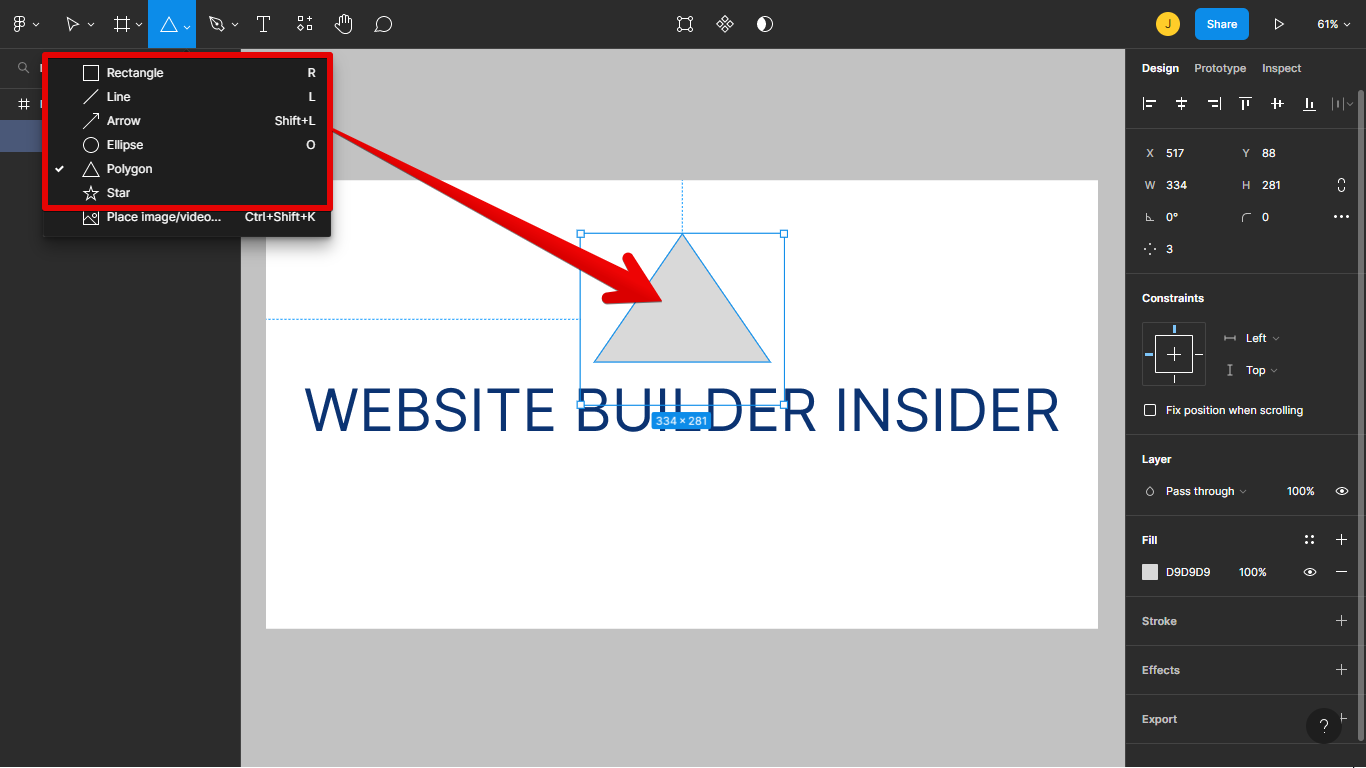 6. Select the Shape Tool in the toolbar and use your mouse to drag and create a shape layer.