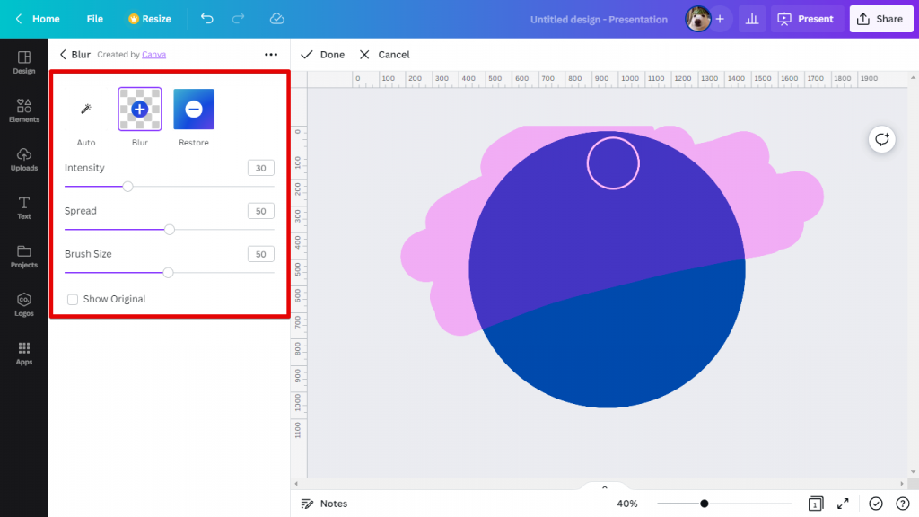 How Do You Blur a Shape in Canva?