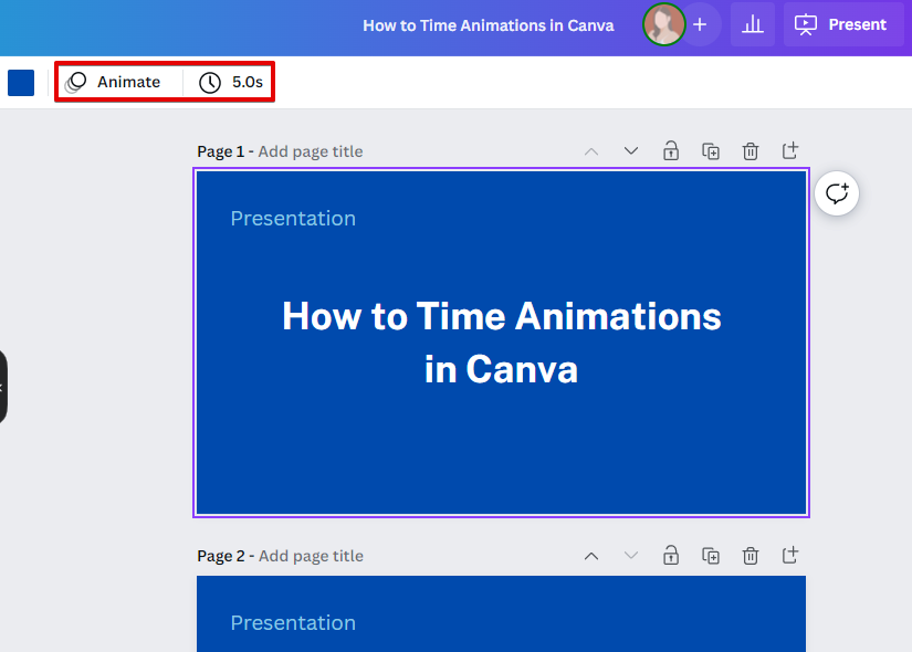 Can You Time Animations in Canva? 