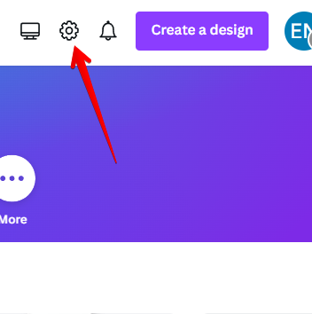 account settings in Canva