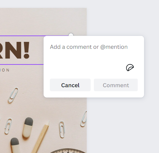 Comments in Canva