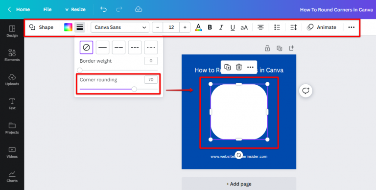 How Do You Round Corners in Canva? - WebsiteBuilderInsider.com