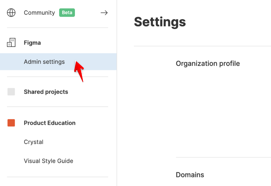 admin settings figma