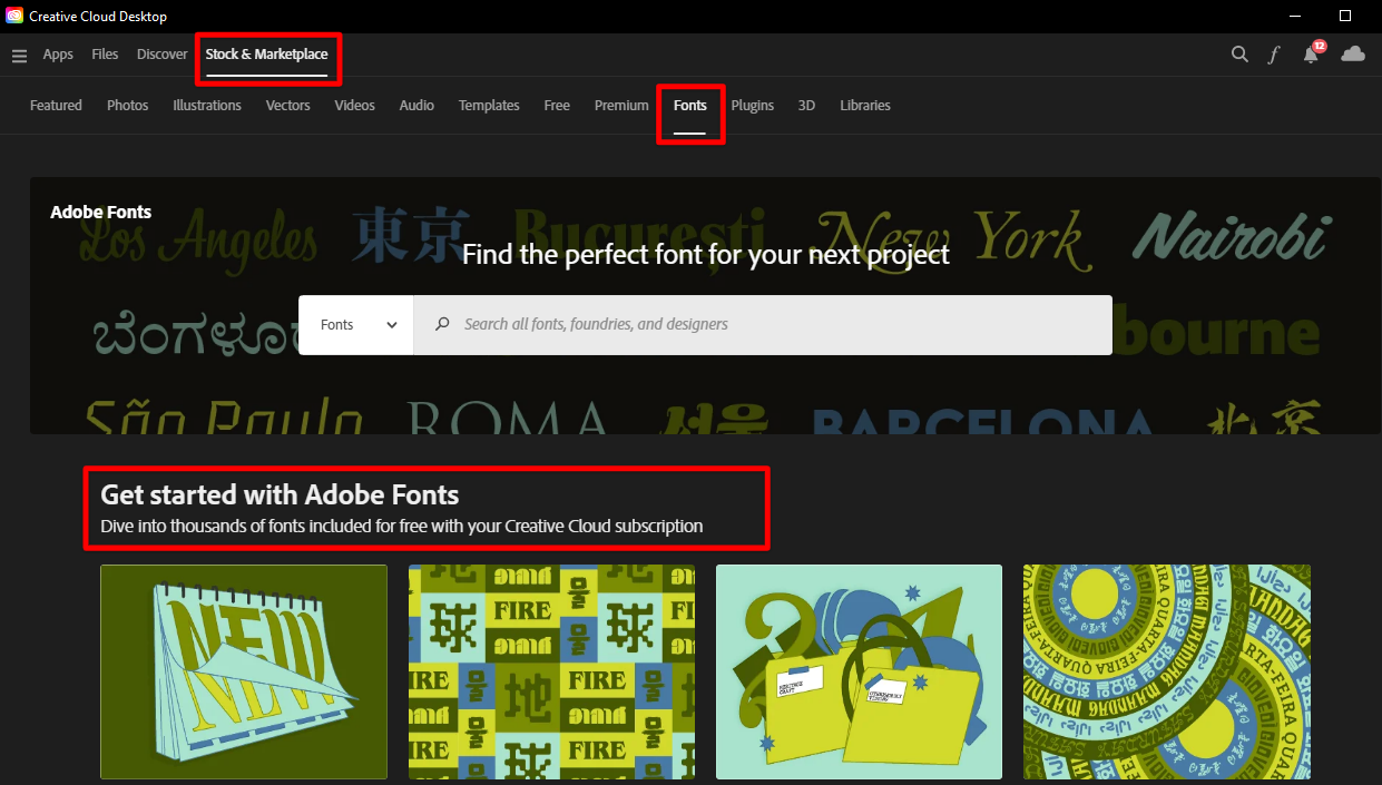 Adobe Creative Cloud Fonts