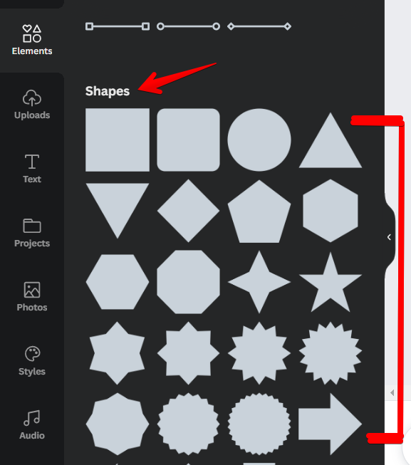 available canva shape types