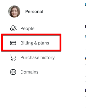 billings and plans in Canva