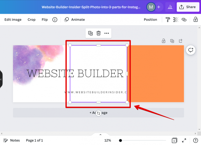 How Do You Split a Picture Into 3 on Canva on Instagram