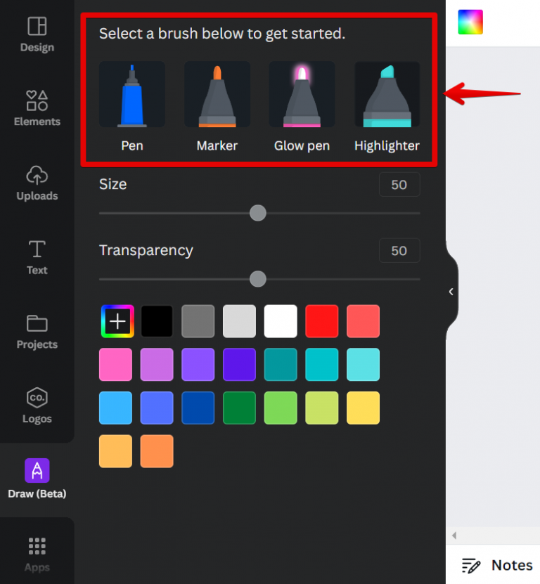 Is There a Paint Brush in Canva?