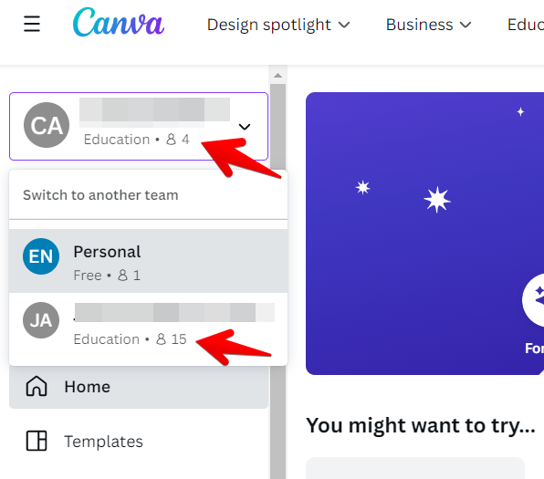 canva education account
