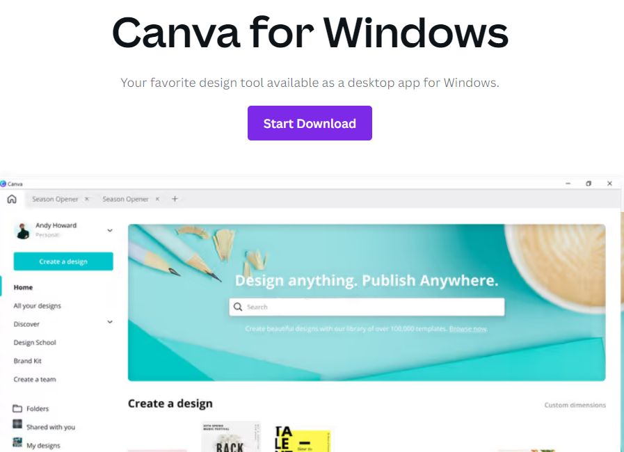 how to present a canva presentation offline