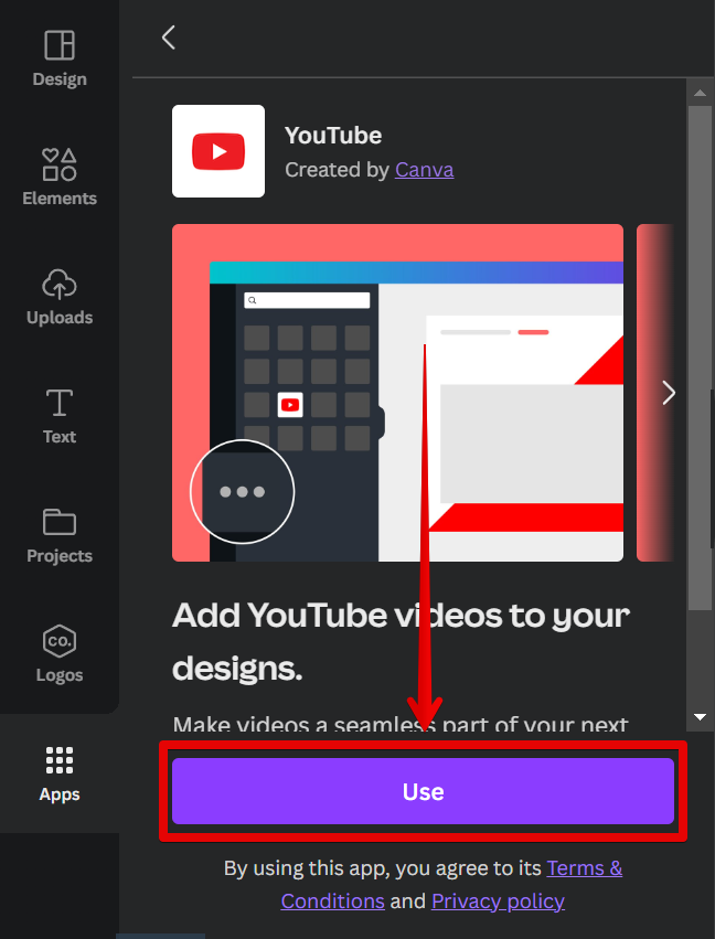 how to add a youtube video on canva presentation