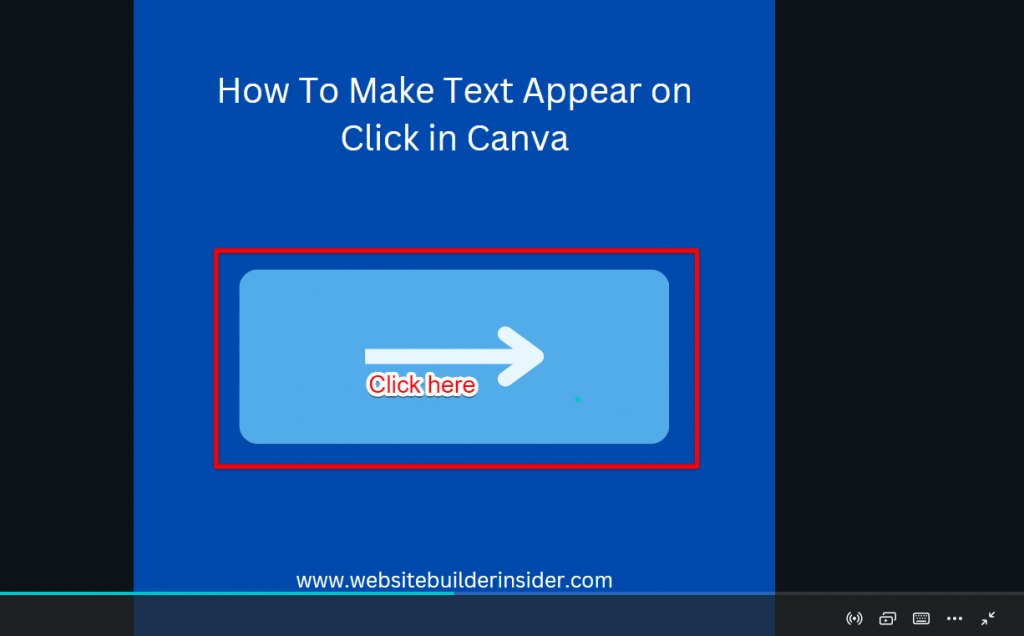 Click the element in Canva so the text will appear