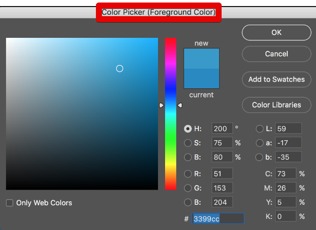 color picker tool in Photoshop