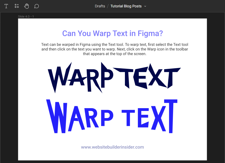Custom warp text in Figma