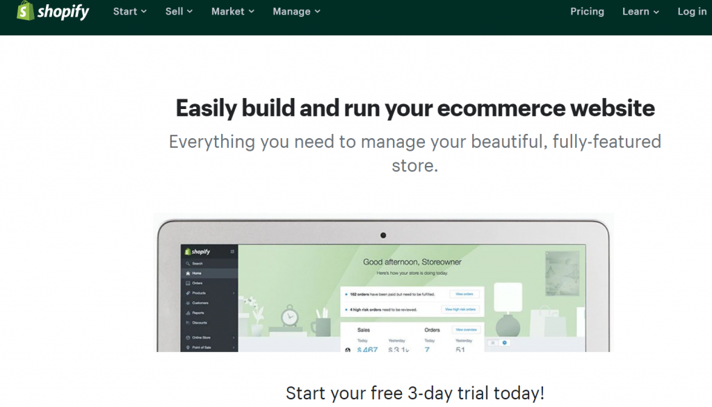 create ecommerce store using shopify