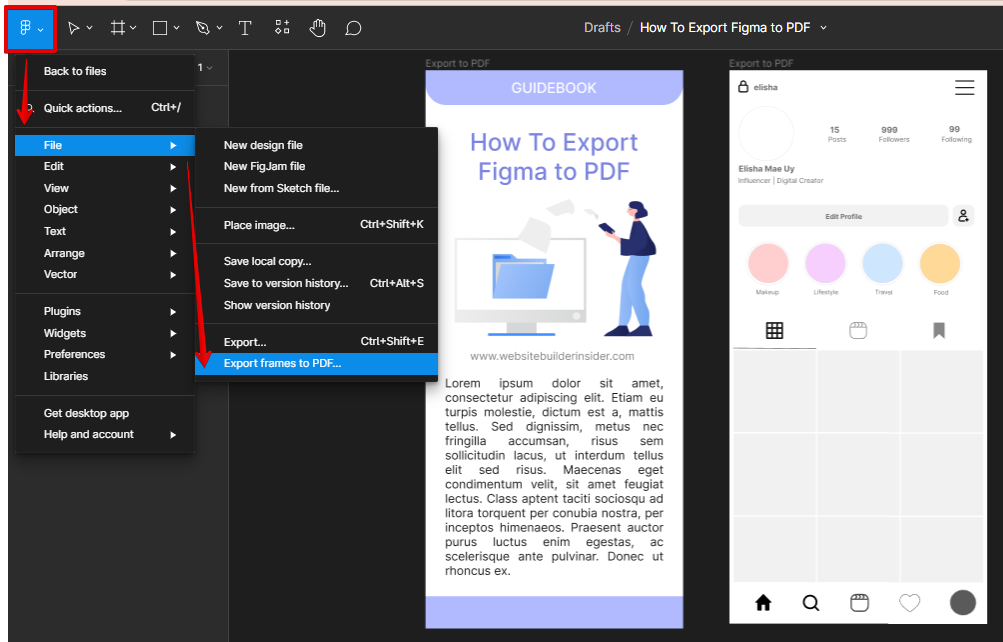 figma export presentation to pdf