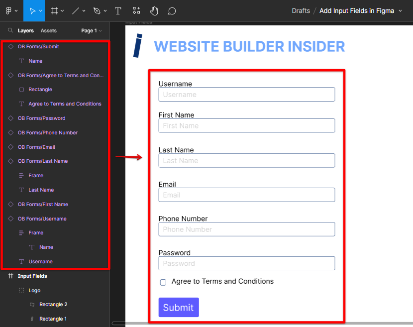 Form plugin presets input field figma