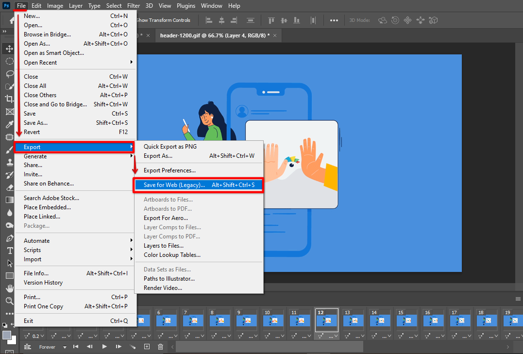 How Do I Save an Animated GIF in Photoshop? 