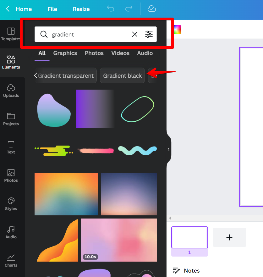 how to make gradient in canva