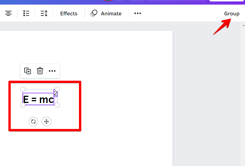 group text in canva