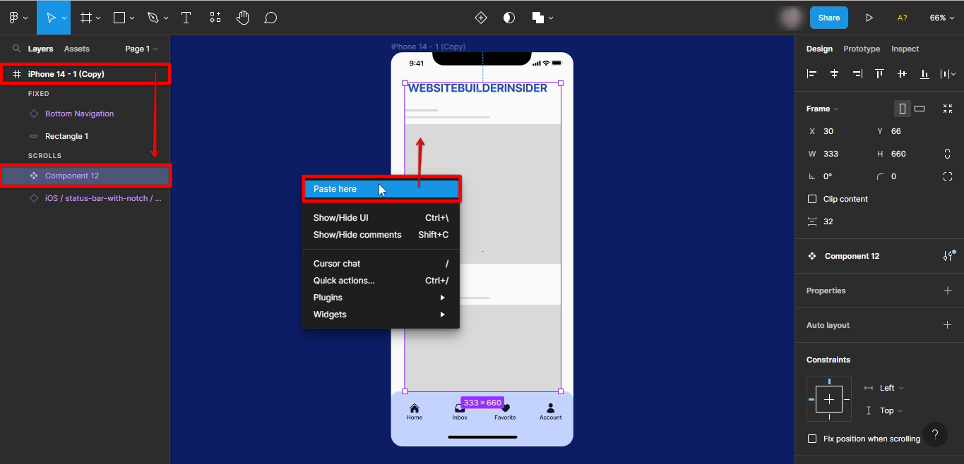 Paste copied styles to another Figma file