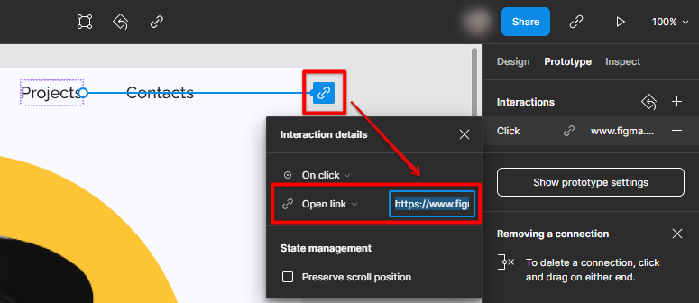 Paste the link to the interactive prototype figma