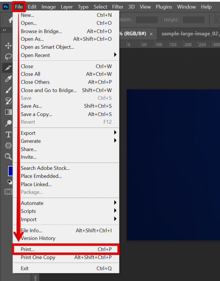 How Do I Print a Large Image on Multiple Pages in