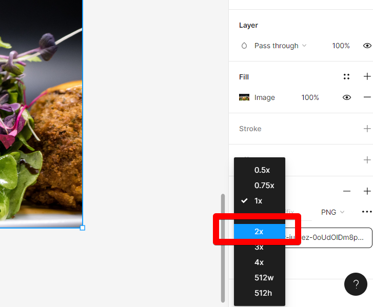 select the 2x png size in figma