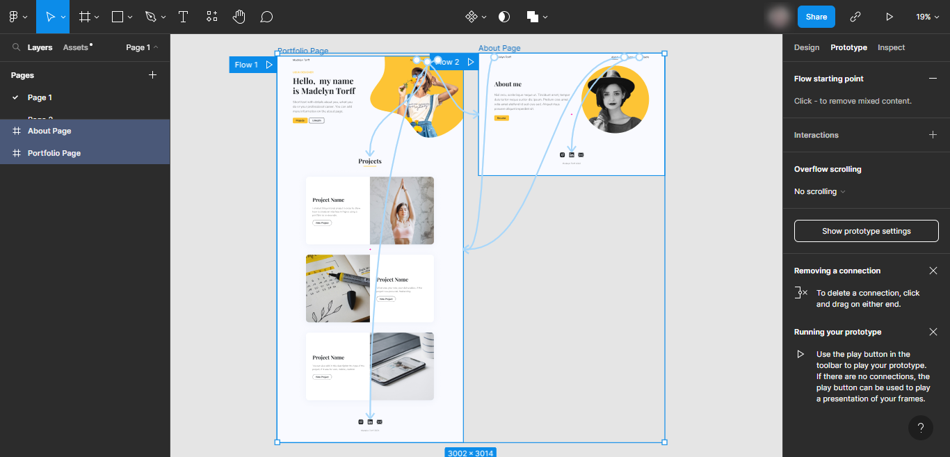Select Figma prototype to embed to wix