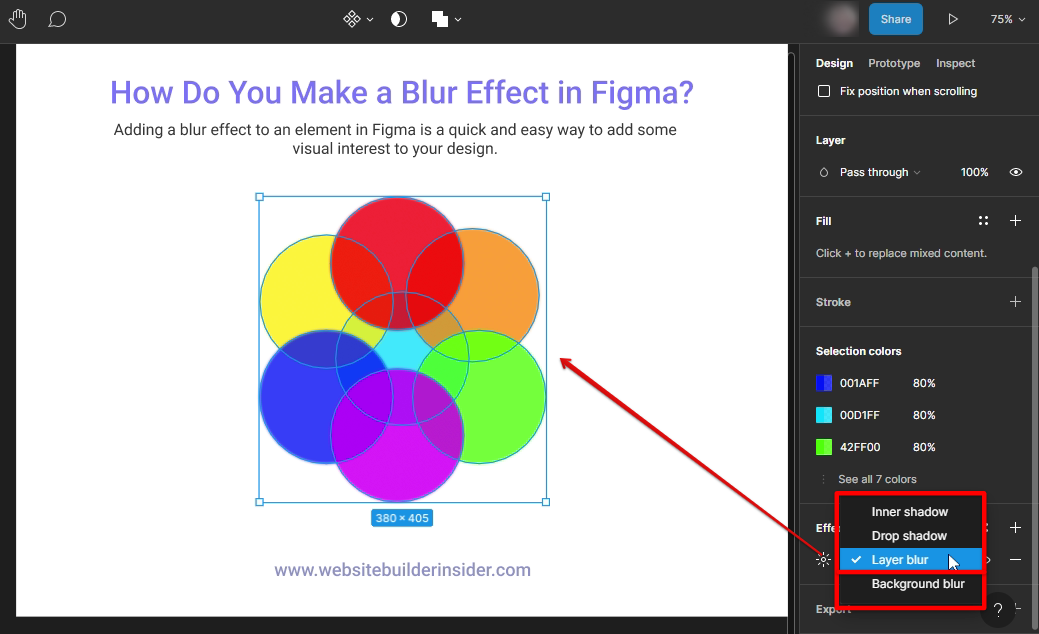 Làm thế nào để tạo hiệu ứng mờ trong Figma? - WebsiteBuilderInsider.com: Với tính năng blur effect trong Figma, bạn có thể tạo ra những bức ảnh độc đáo và bắt mắt hơn bao giờ hết. Chỉ cần thao tác đơn giản, bạn đã có thể tạo được những hiệu ứng mờ đẹp mắt trên các hình ảnh của mình. Hãy tham khảo bài viết này trên WebsiteBuilderInsider.com để biết thêm chi tiết nhé! 