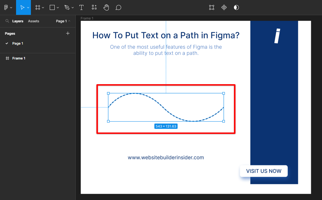 Select the object you want to put text Figma