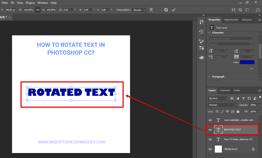 How Do You Rotate Text in Photoshop CC? - WebsiteBuilderInsider.com