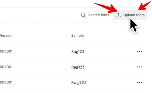 upload custom fonts