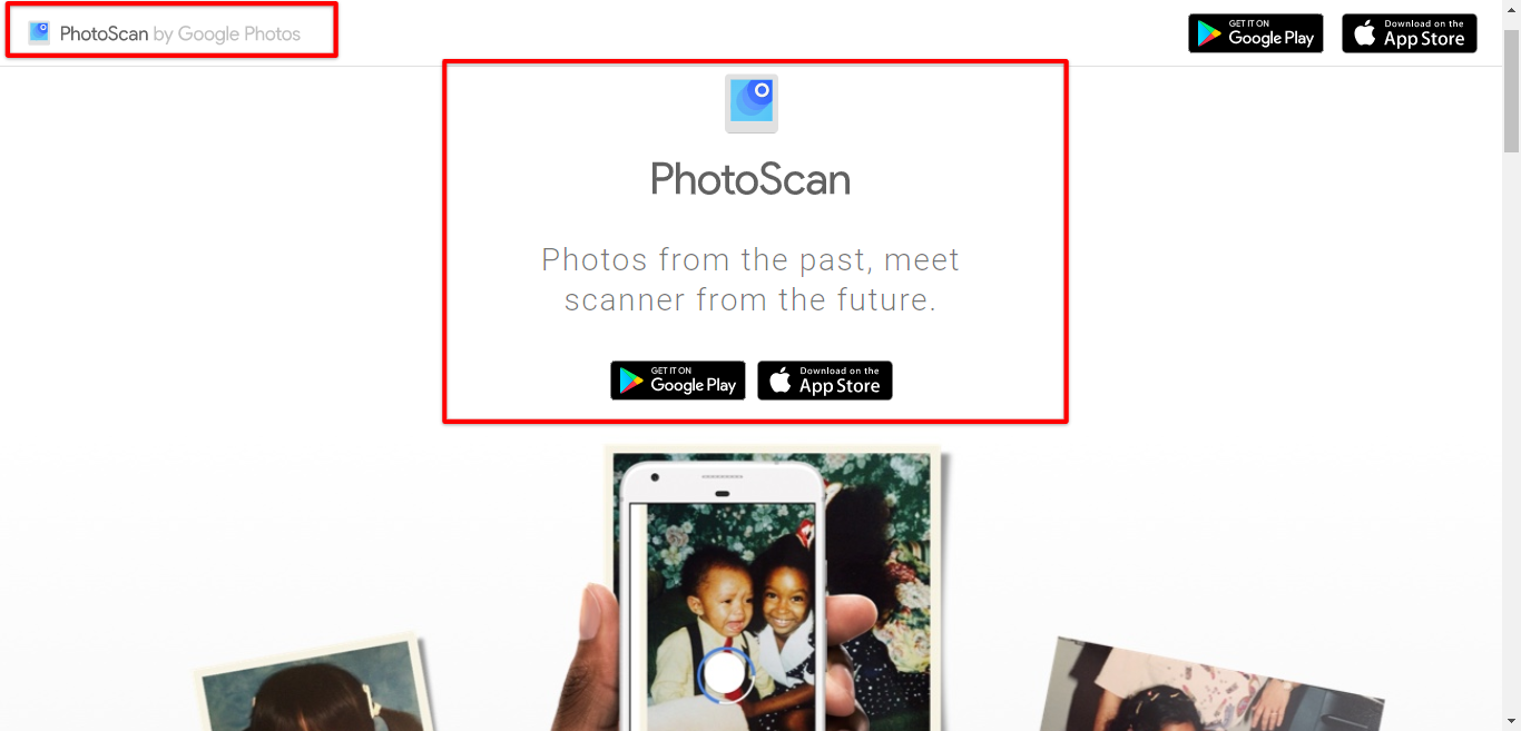 Use Photoscan by Google Photos to scan low resolution image and convert to 300 DPI