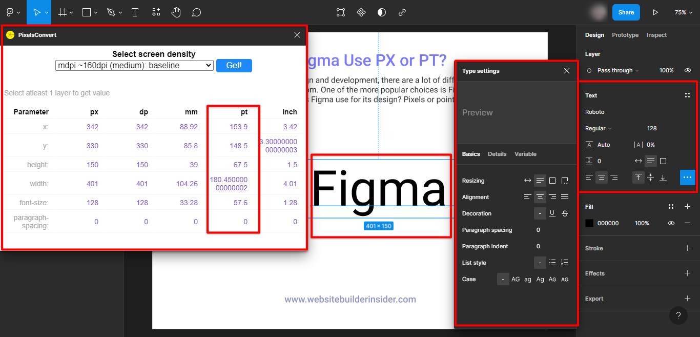Use PT for fonts in Figma or use Figma plugins to convert PX to PT unit size